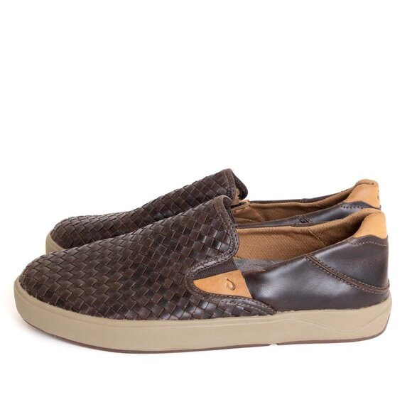 OluKai Brown Woven Loafers - Picture 2 of 16